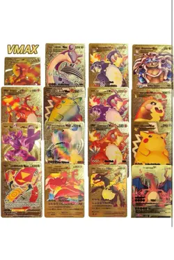 55pcs Pokemon Fan Art Foil GOLD PACK CARDS TCG GX Vmax GX Card NEW - Image 5