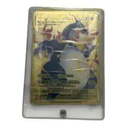 Pokemon Charizard VMAX Gold Metal Card Collectible Gift Display - Image 5