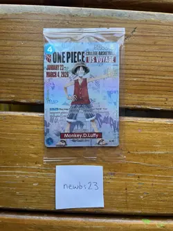 One Piece College Basketball US Voyage Monkey D. Luffy Card Sealed *Mint - Image 3