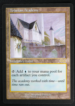 Tolarian Academy Magic Card Urza's Saga Reserved List MTG - Image 1