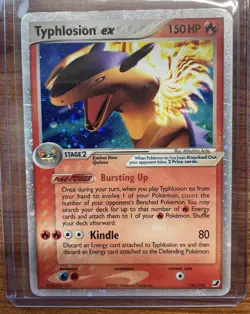 Typhlosion ex Ultra Rare Holo EX Unseen Forces 110/115 Pokemon TCG 2005 - Image 1