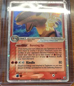 Typhlosion ex Ultra Rare Holo EX Unseen Forces 110/115 Pokemon TCG 2005 - Image 3