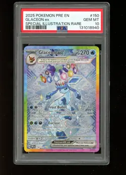 Pokemon TCG - Glaceon ex 150/131 - PSA 10 Gem Mint - Prismatic Evolutions SIR - Image 1