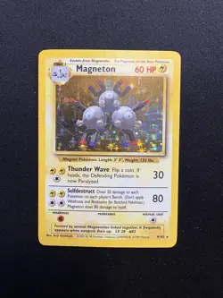 Magneton 9/102 Holo Unlimited Holo Rare Base Set Pokemon TCG - Image 1