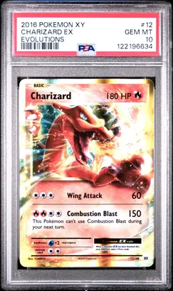 2016 POKEMON XY EVOLUTIONS #12 CHARIZARD EX PSA 10 - Image 1