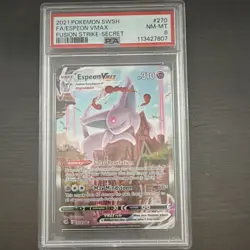 Pokemon Espeon VMAX Alternate Art Secret Rare Holo 270/264 Fusion Strike PSA 8 - Image 1