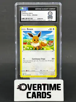 CGC Guinness World Record 1/1 Eevee 2021 Pokemon Fusion Strike 205/264 Base - Image 1