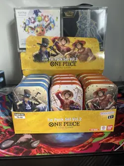 One Piece Card Game Mini Tin Display Vol.2 (TS-02) OP-13 BRAND NEW SEALED TINS. - Image 1