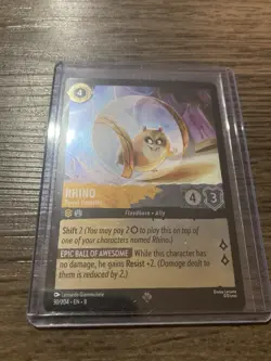 2025 Disney Lorcana Rhino Power Hamster Cold Foil Reign Of Jafar 30/204 Fresh - Image 1