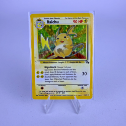 Pokemon TCG Raichu Fossil Holo Rare Card 14/62 HP - Image 1