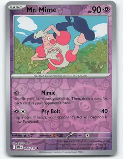 Mr. Mime #058/159 Reverse Holo Pokemon Card SV09: Journey Together - Image 1