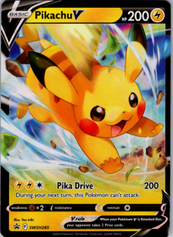 Pikachu V - SWSH285 - Pokemon Sword & Shield Promo Ultra Rare Holo Card NM - Image 1