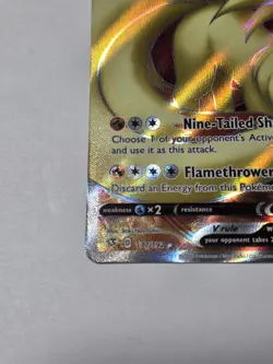 Ninetales V 177/192 Rebel Clash NM Full Art Ultra Rare Pokemon Card - Image 3