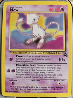 Mew Vintage Black Star Promo Pokemon 2000 Card Ken Sugamori - Image 1