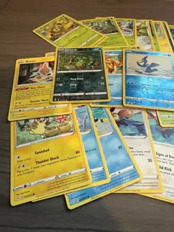 55 Pokemon TCG Card Lot Shining Fates Reverse Holo, Uncommon, Common - Image 5