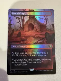 MTG Blood Crypt (Borderless) Lorwyn Eclipsed Foil ECL 0349 NM - Image 1