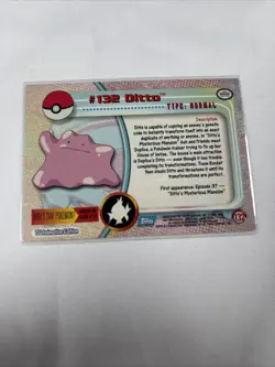 2000 Topps Pokemon TV Series Blue Logo Ditto #132 Non Holo - Image 4