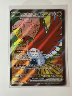 Pokemon TCG SV10 Destined Rivals Ethan’s Ho-oh EX Holo 209/182 - Image 1