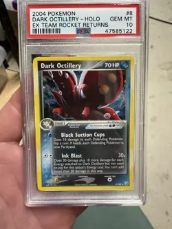 2004 Pokemon EX Team Rocket Returns Dark Octillery Holo 8/109 PSA 10 Gem Mint - Image 1