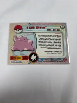 2000 Topps Pokemon TV Series Blue Logo Ditto #132 Non Holo - Image 5