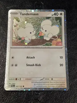 Pokemon TCG - Tandemaus - Paldea Evolved 167/193 Cosmos Holo NM - Image 1