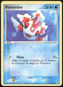 Carte Pokemon Poissirene 55/109 Rubis & Saphir Francais - Image 1