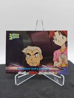 Pokemon Topps The Movie 2000 Vintage Professor Oak's Findings HOLO FOIL #29 - Image 1