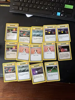 Vintage Pokemon Shadowless Trainer Cards Lot Of 114" - Image 1