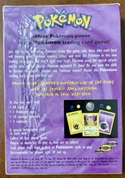 Pokemon Zap! Theme Deck- SEALED- 1999 WotC Base Set- ShadowlessUUU - Image 3