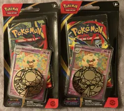 2 Pokemon Phantasmal Flames Checklane Blister Packs both w/ Promo Whimsicott - Image 1