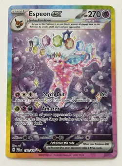 Espeon ex 155/131 Prismatic Evolutions Special Illustration Rare SIR Pokemon - Image 1