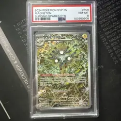2024 POKEMON SVP EN-SV BLACK STAR PROMO 159 MAGNETON SURGING SPARKS PSA 8 - Image 1