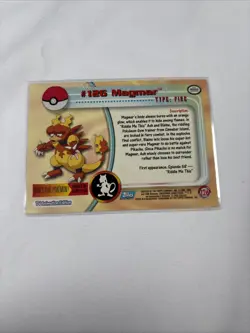 2000 Topps Pokemon TV Series Blue Logo Magmar #126 - Image 5