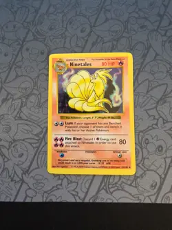 Pokemon: Ninetales Shadowless #12/102 Holo Rare Base Set 1999 WOTC - MP - A92 - Image 1