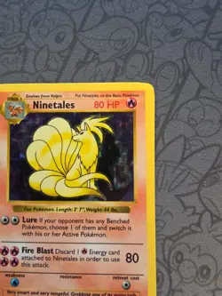 Pokemon: Ninetales Shadowless #12/102 Holo Rare Base Set 1999 WOTC - MP - A92 - Image 4