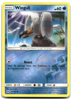 Pokemon Wingull REVERSE HOLO Common SM Base Set 37/149 MP - Image 1