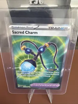 Sacred Charm 122/094 - Phantasmal Flames Full Art Pokemon TCG NEW NM - Image 1