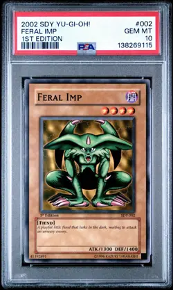 Yu-Gi-Oh! Feral Imp SDY-002 1st ED 2002 PSA 10 GEM - Image 1