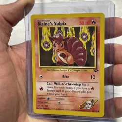POKEMON BLAINE'S VULPIX 66/132 COMMON GYM CHALLENGE Pokemon Card Vintage Vtg NM - Image 2
