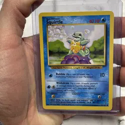 Pokemon Squirtle 63/102 Common Base Set Unlimited WOTC NM/MT Vintage Vtg Card - Image 1