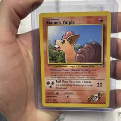 Blaine's Vulpix 65/132 Common Gym Heroes Pokemon Pokemon Card WOTC Vintage LP+ - Image 1