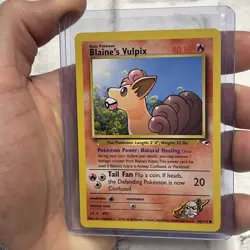 Blaine's Vulpix 65/132 Common Gym Heroes Pokemon Pokemon Card WOTC Vintage LP+ - Image 2