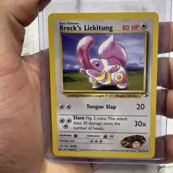 POKEMON Brock's Lickitung 41/132 -- Gym Heroes Vintage Nintendo LP+ Card WOTC - Image 1