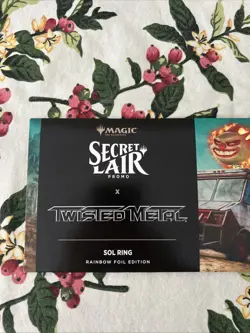 NEW Sealed MTG Secret Lair Promo x Twisted Metal Sol Ring Rainbow Foil English ✅ - Image 2