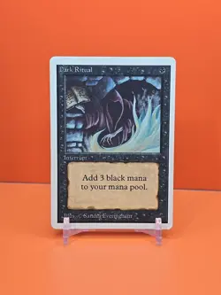 ⚫⚫⚫ 1993 MAGIC The Gathering DARK RITUAL UNLIMITED HEAVY PLAYED ⚫⚫⚫3 - Image 1