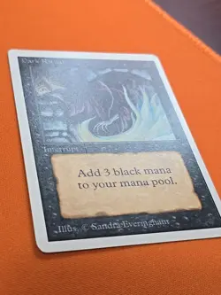 ⚫⚫⚫ 1993 MAGIC The Gathering DARK RITUAL UNLIMITED HEAVY PLAYED ⚫⚫⚫3 - Image 3