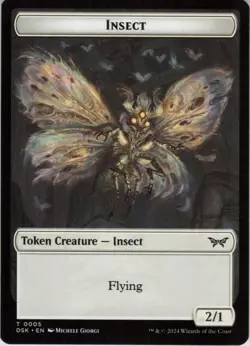 Insect (0005) Token T Duskmourn: House of Horror 5 NM Normal MTG - Image 1