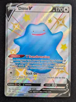Ditto V SV118/SV122 Shining Fates: Shiny Vault Pokemon TCG NM - Image 1