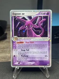 2005 Unseen Forces 102/115 Espeon ex Holo Ultra Rare Pokemon TCG - Image 1