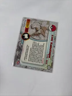 2000 Topps Pokemon TV Series Blue Logo Kabutops #141 - Image 5